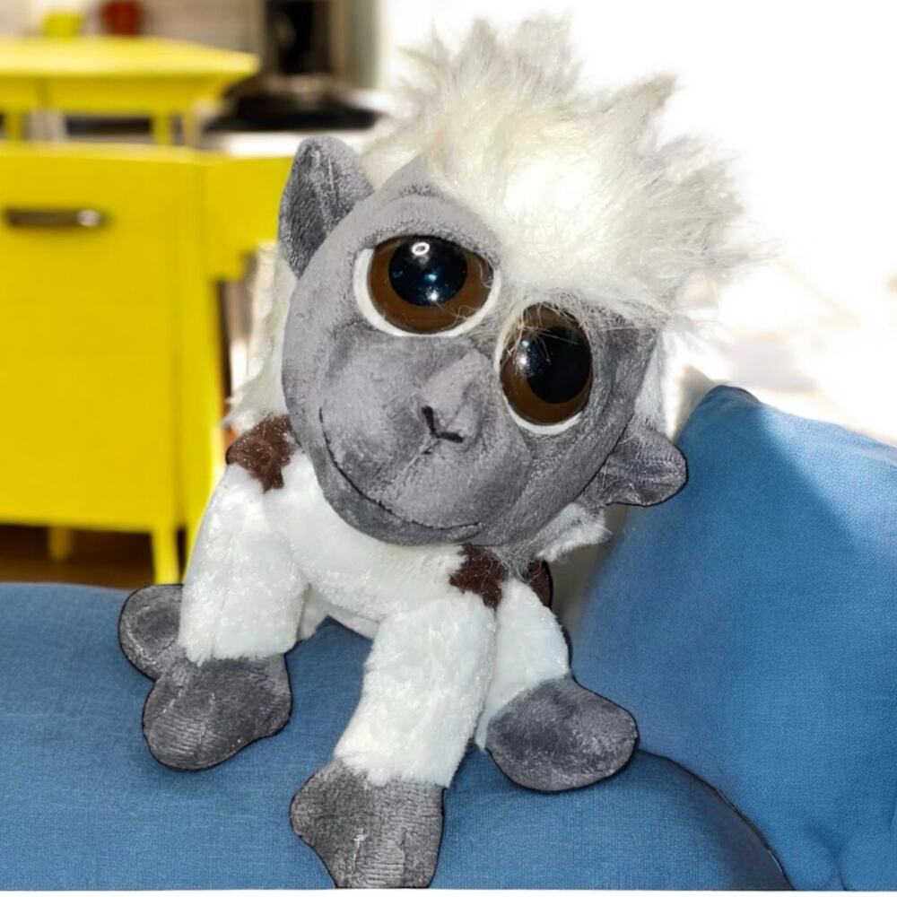 Rinco Monkey Chimpanzee Plush 9" Big Eyes Stuffed Animal Gray Brown Baby Gift OS